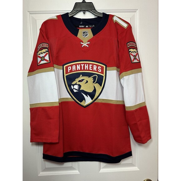 Size 42 Adidas Florida Panthers Jonathan Huberdeau Jersey Authentic Mens HB6672 - Picture 1 of 3